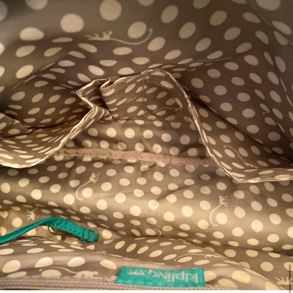 Kipling Official Collectible Jade Teal Crossbody Purse Like New Without Gorilla - Picture 11 of 12